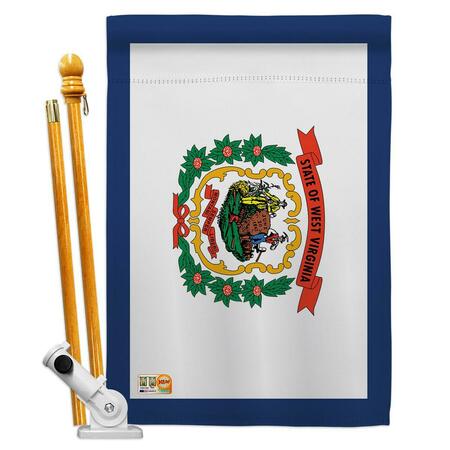 COSA 28 x 40 in. West Virginia States Impressions Decorative Vertical House Flag Set CO4127156
